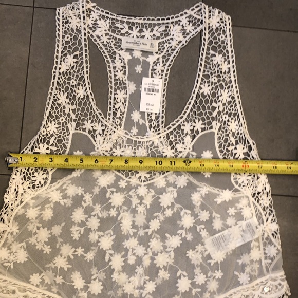 Abercrombie & Fitch Sheer Embroidered Top - Picture 5 of 10